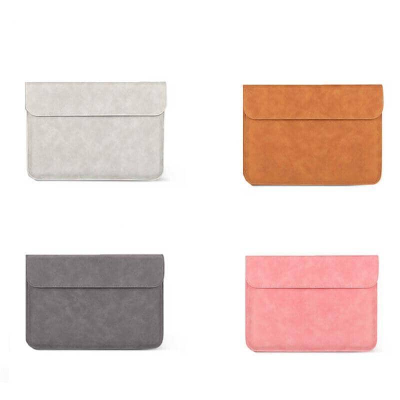 Faux Leather Laptop Sleeve Case for MacBook and Dell Laptops - Dark Grey - view 3