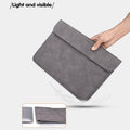 Faux Leather Laptop Sleeve Case for MacBook and Dell Laptops - Dark Grey - view 5