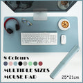 Faux Leather Mouse Pad Gaming Waterproof Desk Mat 25 x 21cm Anti Slip - Light Green - view 2