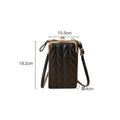 Faux Leather Phone Bag, 10.5 x 4 x 18.2 cm - Pink - view 5