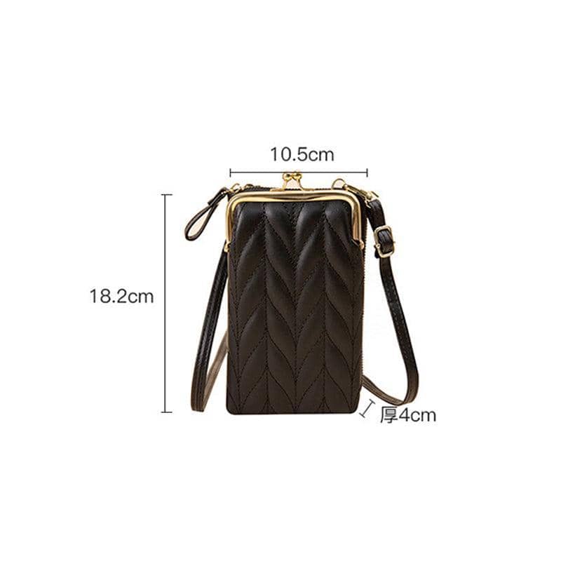 Faux Leather Phone Bag, 10.5 x 4 x 18.2 cm - Pink - view 5