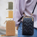 Faux Leather Phone Bag, 10.5 x 4 x 18.2 cm - Yellow - view 4