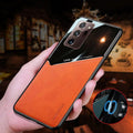 Faux Leather Phone Case, Orange - Samsung Galaxy S21 Plus - view 5