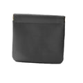 Faux Leather Pocket Cosmetic Bag - Black