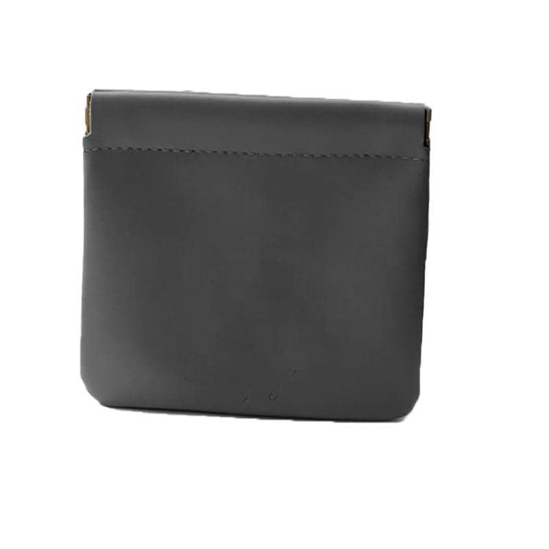 Faux Leather Pocket Cosmetic Bag - Black