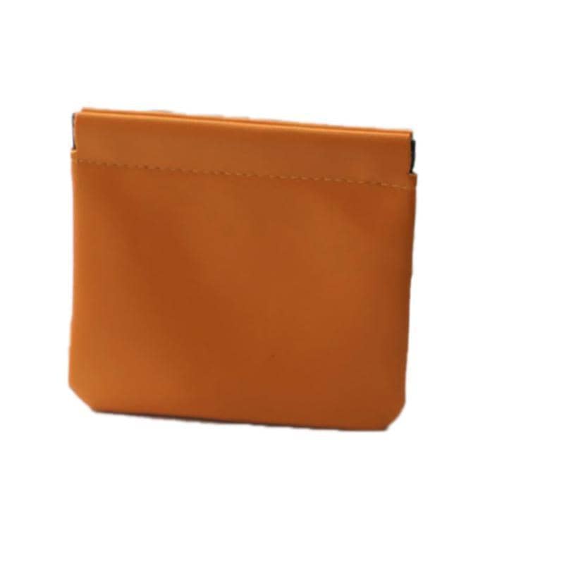 Faux Leather Pocket Cosmetic Bag - Caramel