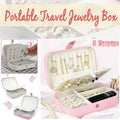 Faux Leather Travel Jewellery Box Organiser - White - view 2