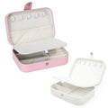 Faux Leather Travel Jewellery Box Organiser - White - view 3