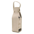 Faux Leather Wine Bottle Tote Bags with Handle - Cream, Pack of 2