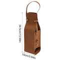 Faux Leather Wine Bottle Tote Bags with Handle - Cream, Pack of 2 - view 4