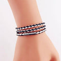 Faux Leather Wrap Bracelet 60 cm, Single - Dark Brown - view 4