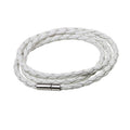 Faux Leather Wrap Bracelet 60 cm, Single - White