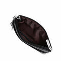 Faux Leather Zip Coin Purse with Key Ring - Dark Green - view 4