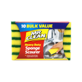 Mr Clean Sponge Scourer 10 Pack, Polyether & Polyester, Green