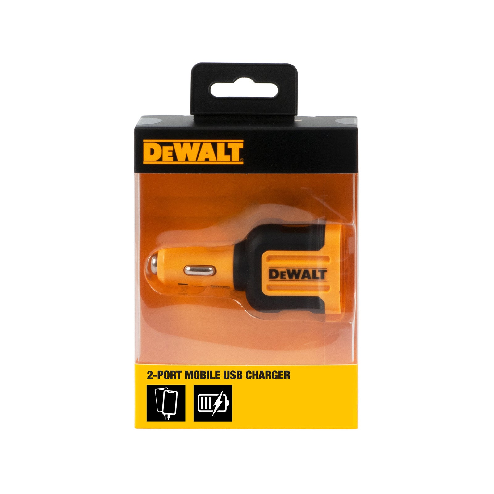 DeWALT 24W 2-Port USB Fast Car Charger 1419008DWE