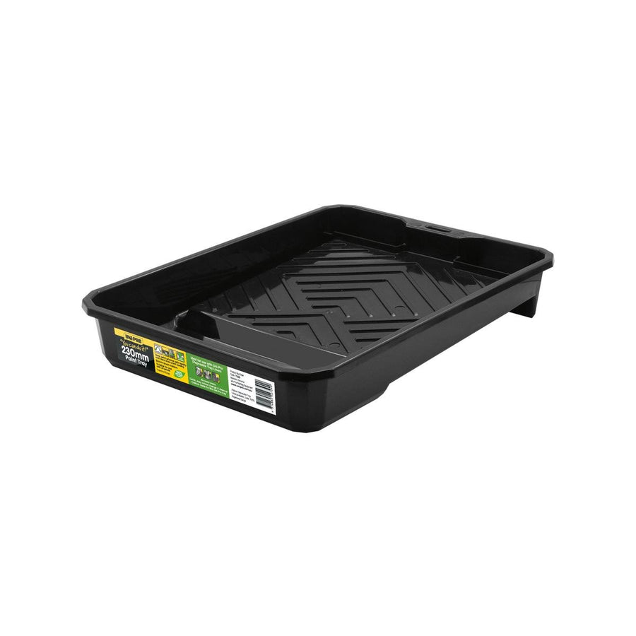 Uni Pro 230mm Black Heavy Duty Paint Tray - Durable Plastic - Deep Grooves - SuperSaverAU - view 1