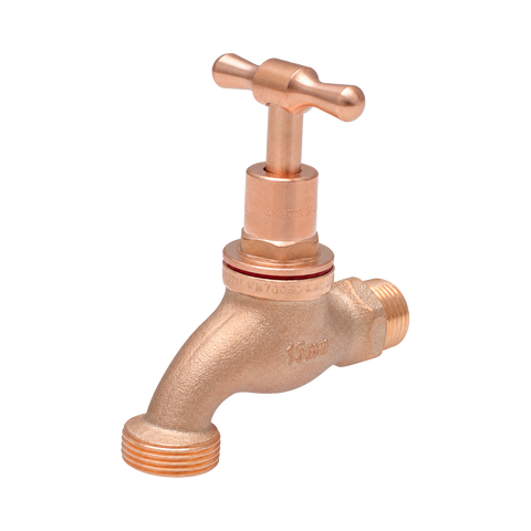 Syneco 15mm Lead-Free Brass Male Garden Tap, WaterMark Certified 500kPa