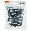 Taskmaster 70mm Black Plastic J Clip - 10 Pack
