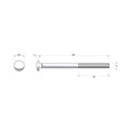 Zenith M12 x 180mm Hot Dip Galvanised Cup Head Bolt and Nut - Each