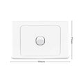 DETA 1 Gang Single Light Switch - White Polycarbonate Horizontal 240V