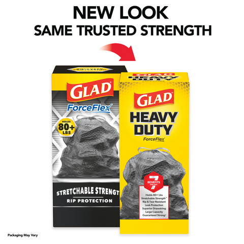 Glad ForceFlex 113L Tie-Top Garbage Bags - 25 Pack