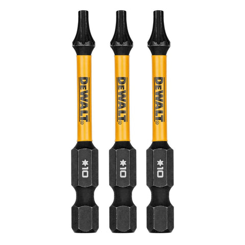 Dewalt Flextorq Screwdriver Bit - TX10 - 57mm - 3 Pack - Durable High Carbon Steel - SuperSaverAU - view 1