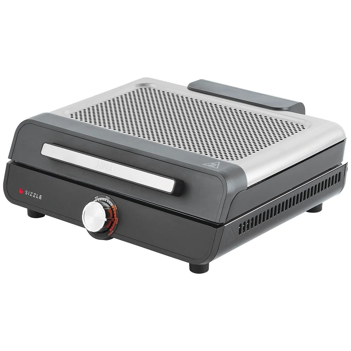 Ninja Sizzle indoor grill and flat plate - high-heat searing, 36cm non-stick plates - GR101