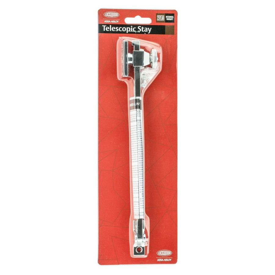 Lockwood Telescopic Stay - 118mm - Zinc Alloy - Chrome Finish - SuperSaverAU - view 1