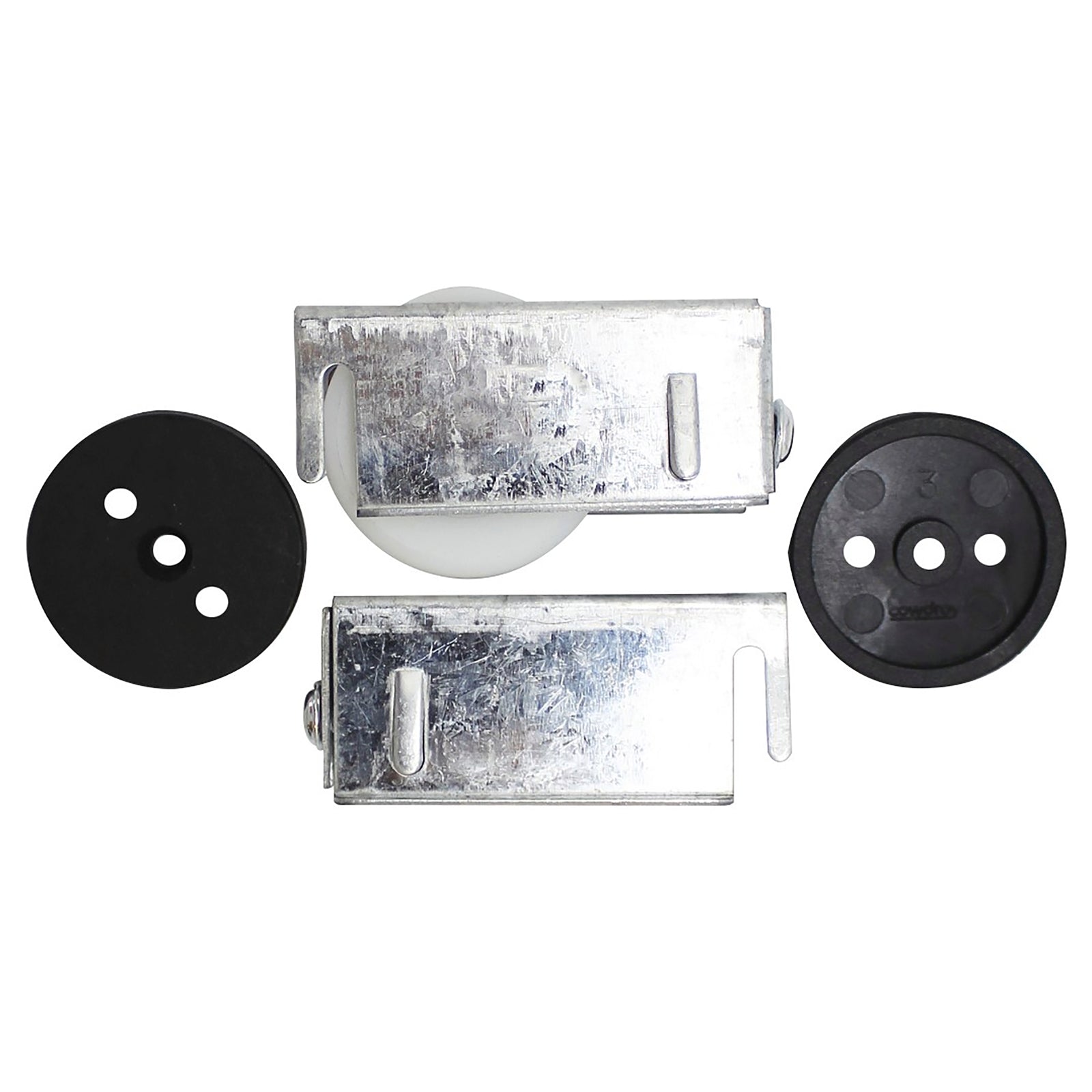 Cowdroy Galvanised Steel Track Access Robemaker Components Pack, Suits 40kg Doors, 2 Pack