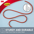 Command Clear Adhesive Round Cord Clips - 4 Pack, Cable Management