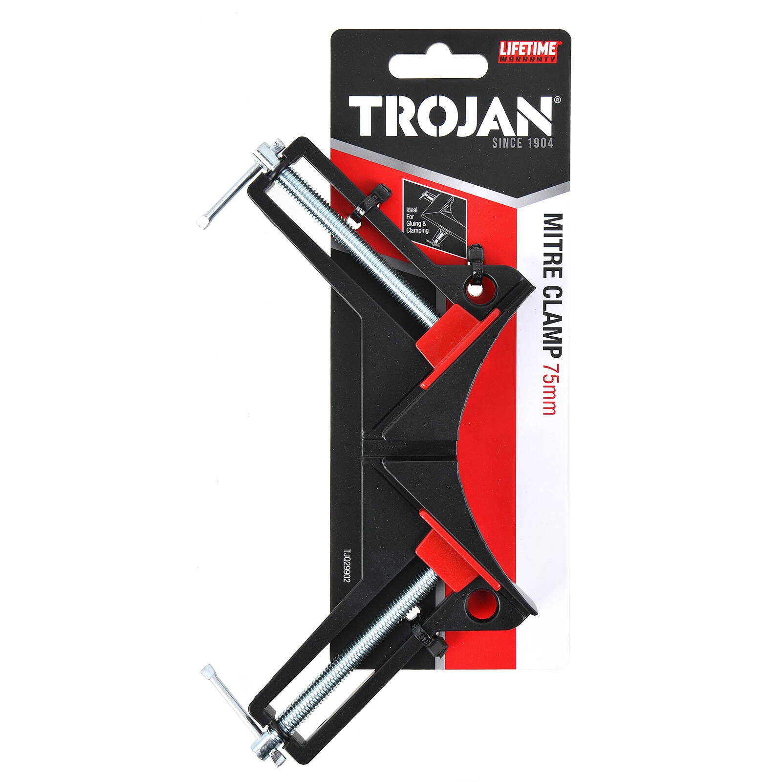 Trojan 75mm Mitre Clamp, 75mm Throat & Jaw for Corner & Frame Joints