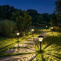 Click Charlotte Solar LED Pathway Light Crackled Glass