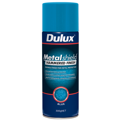 Dulux Metalshield Spray Paint Blue 300g Hammered Finish Durable - SuperSaverAU - view 1