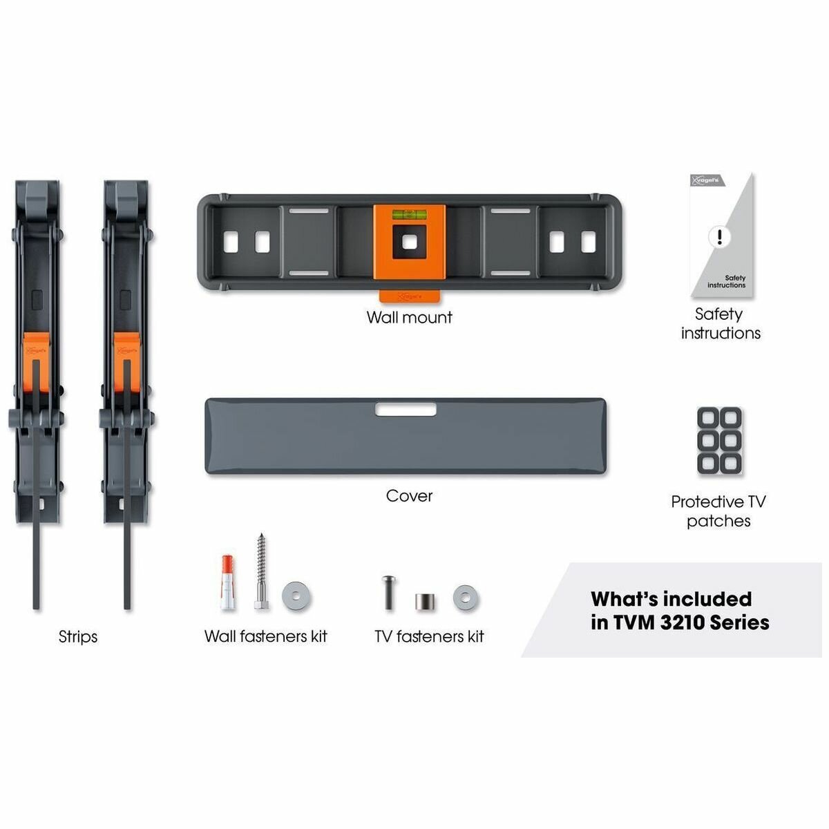 Vogel's Small Tilting TV Mount - Black - Tilts Up to 20 Degrees - ClickLoc Locking - TVM3215B