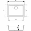 Oliveri Florence black single bowl undermount sink - laminate, hardwood or stone benchtops - FE-BL1560U