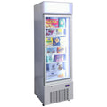 Schmick 380L upright glass door freezer - white finish, 2 star energy rating - HUS-F5