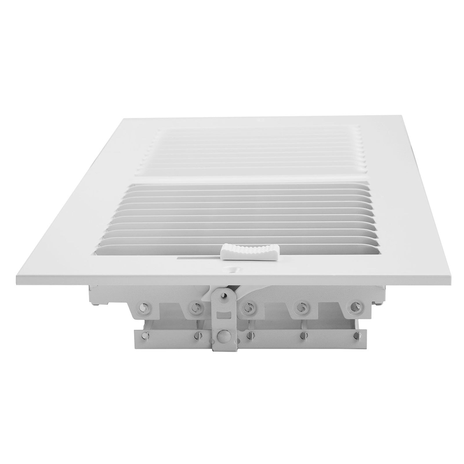 Accord 10 x 30cm White Powder Coated Metal Wall Vent with Adjustable Damper