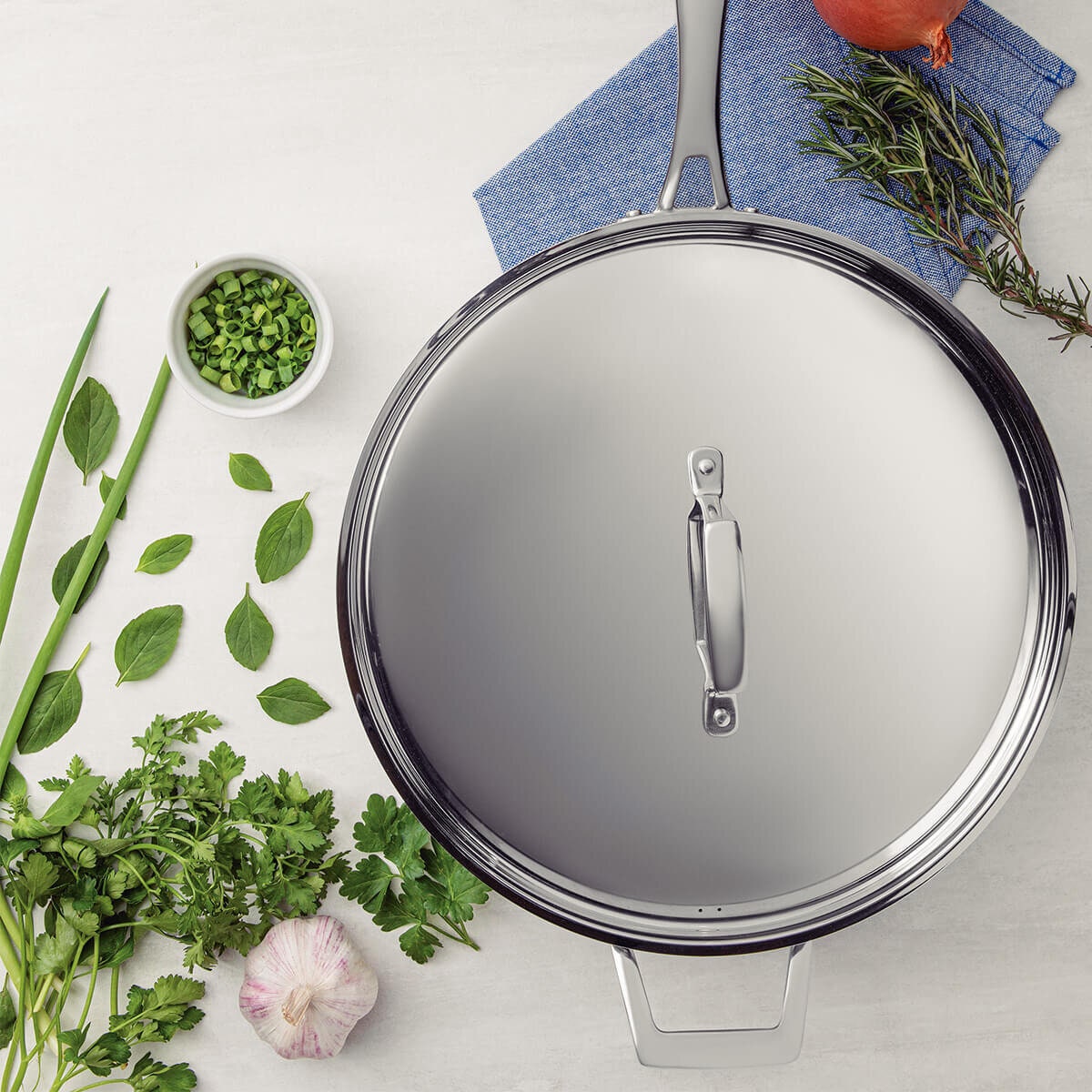 Tramontina Grano 30cm 5.6L Stainless Steel Saute Pan - Tri-Ply Clad - Induction Compatible - 62140300