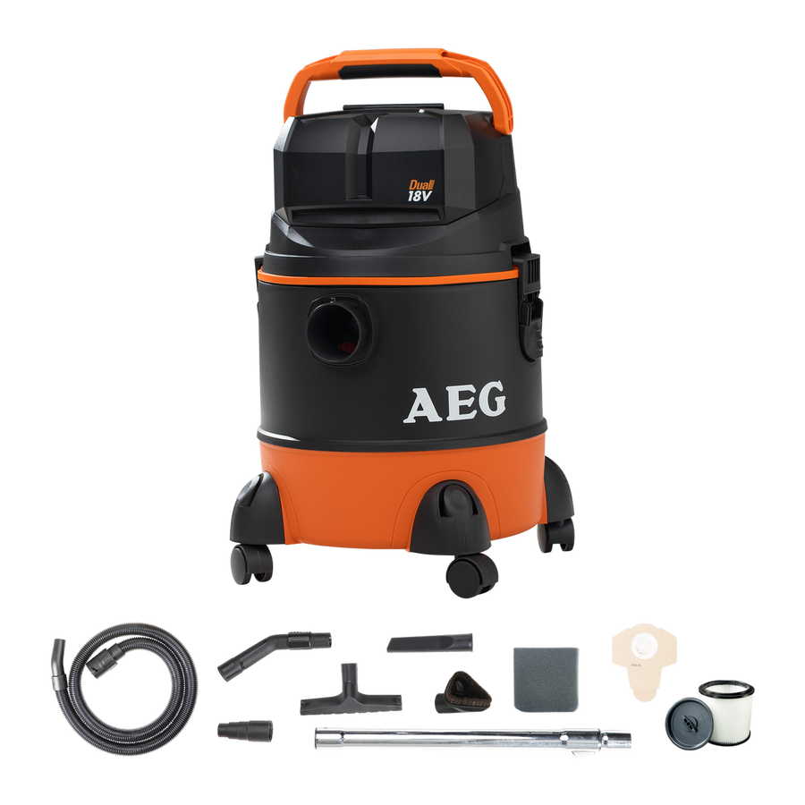 AEG Dual 18V Wet and Dry Dust Extractor 20L - Skin Only - 4.9kg - SuperSaverAU - view 1