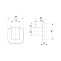 Mondella Robe Hook - 42mm - Chrome - Versatile Design - SuperSaverAU - view 2