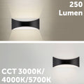 Arlec Black Marina CCT LED Exterior Wall Light - 8W - 250 Lumens - IP65 - SuperSaverAU - view 4