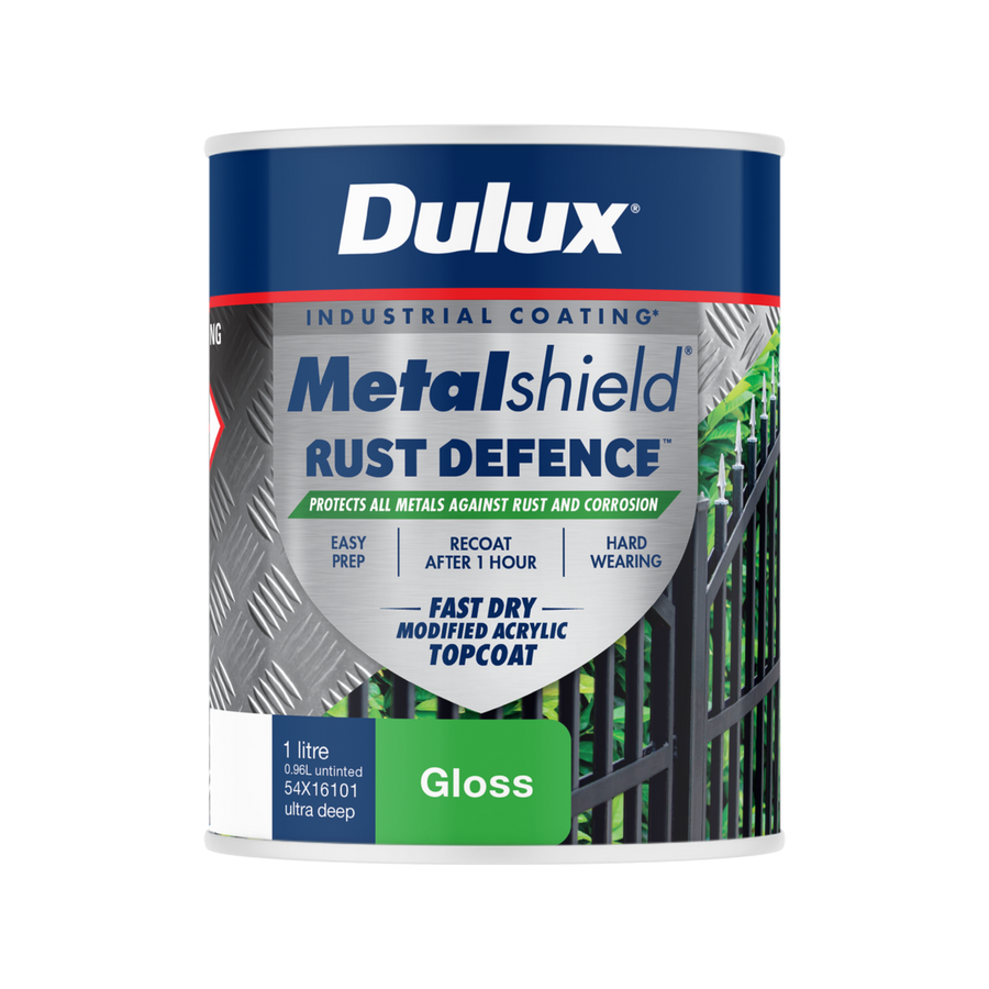 Dulux Metalshield Rust Defence 1L Ultra Deep Base Gloss - Fast-Drying Protection - SuperSaverAU - view 1