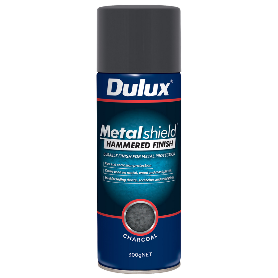 Dulux Metalshield Spray Paint 300g Charcoal Hammered Finish Durable - SuperSaverAU - view 1