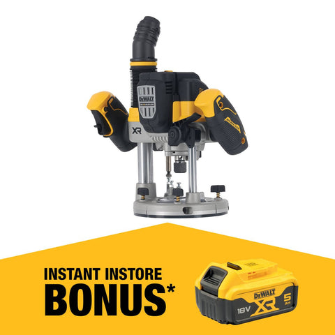 Dewalt 18V XR Plunge Router DCW620NT XE - 12mm - Brushless Motor - 70mm Plunge Depth - SuperSaverAU - view 1