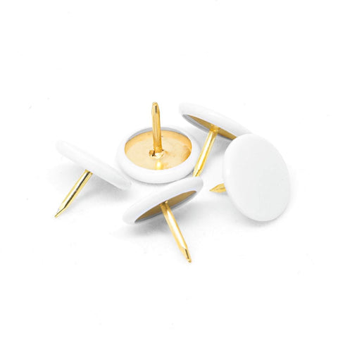 Pinnacle Upholstery Nails - 50 Pack - Metal - White Finish - SuperSaverAU - view 1