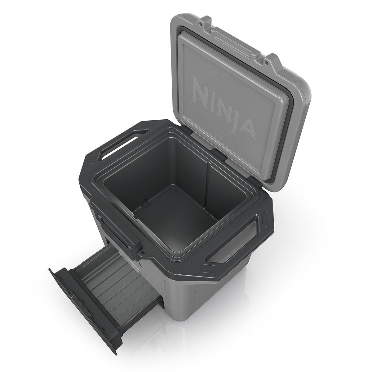 Ninja 28L FrostVault Hard Cooler with Dry Zone - Slate Grey, Lockable Lid, Fits 48 Cans - FB131GY