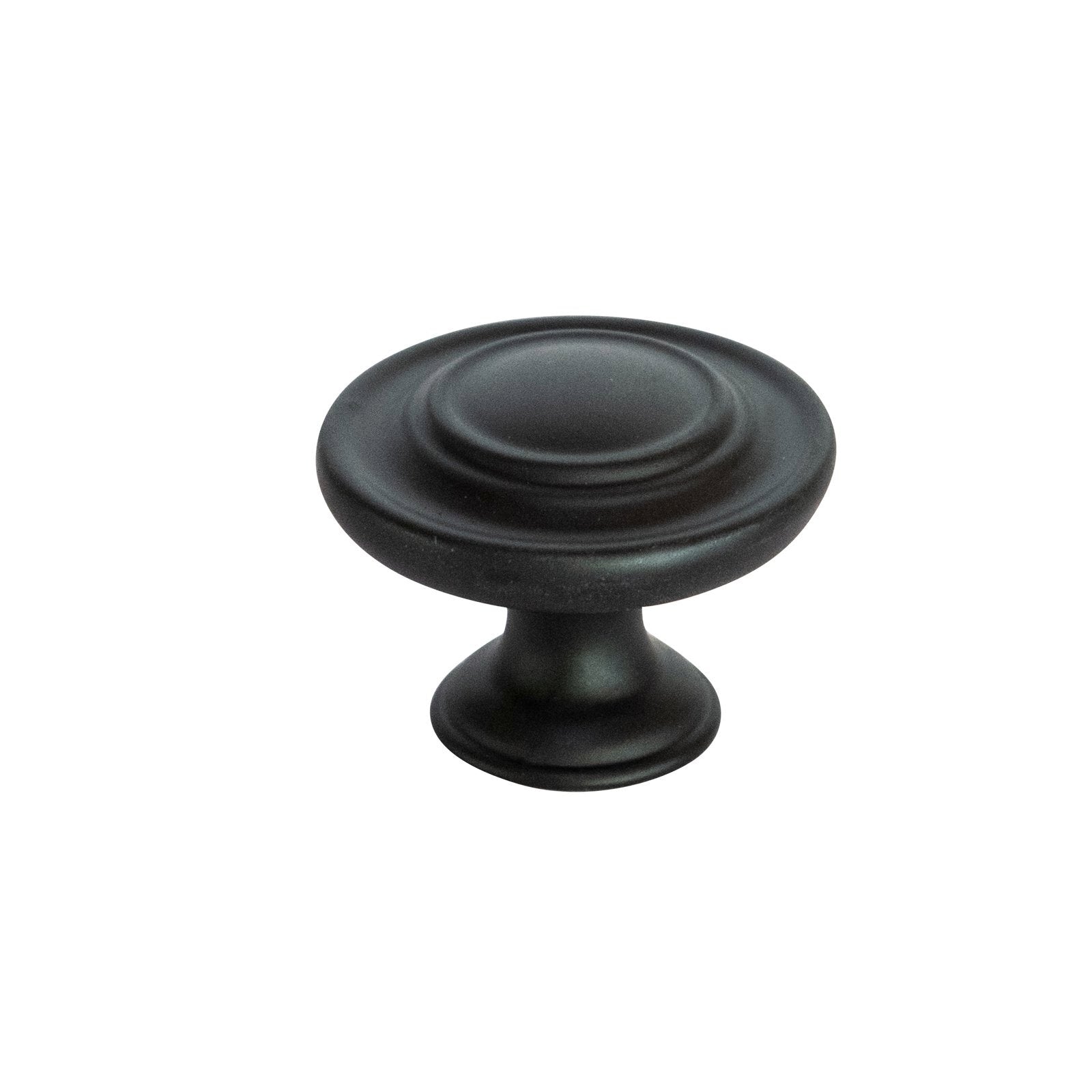 Taskmaster 34mm Matte Black Steel Cabinet Knob