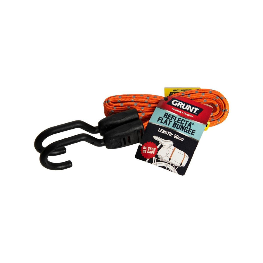GRUNT Reflecta Flat Bungee Strap - 80cm - Rubber - Reflective - SuperSaverAU - view 1