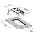 Trinity 30cm 2 Burner Gas Cooktop - Black Tempered Glass - Wok Burner - Front Controls - TRG302BK