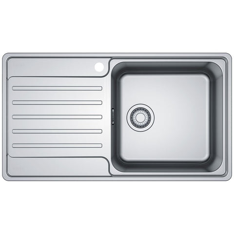 Franke Bell single bowl sink 34L with left hand drainer - 18/10 stainless steel - BCX611LHD